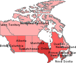 Geographic segmentation - Canada.
